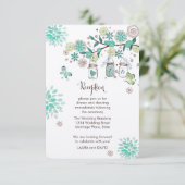 Mason Jars Garden Wedding Reception Programm Kaart (Staand voorkant)