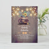 Mason Jars Lights Zonnebloemen Rustiek Baby shower Kaart (Staand voorkant)