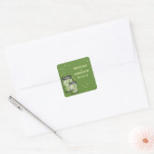Mason Jars met vuurvliegjes Bruiloft Vierkante Sticker (Envelop)