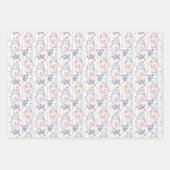 Mason Jars Paarse Roze Bloemen Groen Inpakpapier Vel (Voorkant)