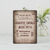 Mason Jars Rustic Country Wood Wedding Invitations Kaart (Staand voorkant)