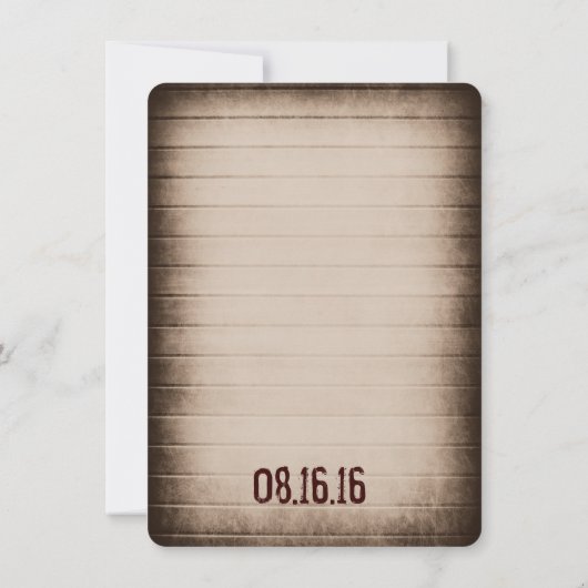 Mason Jars Rustic Country Wood Wedding Invitations Kaart (Achterkant)