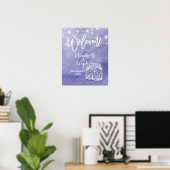 Mason Jars Slingerlichten Bruiloft Welkom Poster (Thuiskantoor)