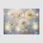 Mason Jars Stars Dragonflies en Paardenbloem Zaden Tissuepapier (Voorkant)