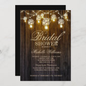 Mason Jars String Lights Elegant vrijgezellenfeest Kaart (Voorkant / Achterkant)