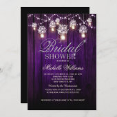 Mason Jars String Lights Elegant vrijgezellenfeest Kaart (Voorkant / Achterkant)