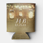 Mason Jars String Lights Rustieke schuur hout Blikjeskoeler (Voorkant)