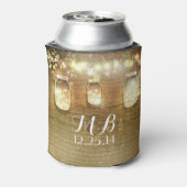 Mason Jars String Lights Rustieke schuur hout Blikjeskoeler (Blikje Achterkant)