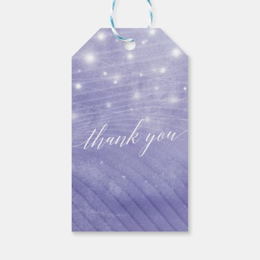 Mason Jars & String Lights Wedding Dank je cadeaus Cadeaulabel (Achterkant)