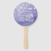 Mason Jars String Lights Wedding Program Handwaaier (Voorkant)