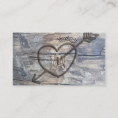 Mason Jars & Tortelduifjes Rustic Branch Tafelplaa Plaatskaartje (Achterkant)