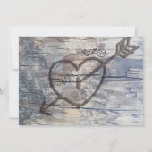 Mason Jars & Tortelduifjes Rustic Branch Uitnodigi Kaart (Achterkant)