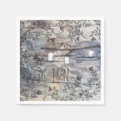 Mason Jars & Tortelduifjes Rustic Branch Wedding Servet (Voorkant)