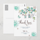Mason Jars Tuin Bruiloft | Dankkaart Briefkaart (Voorkant / Achterkant)