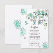 Mason Jars Tuin Bruiloft Ontvangst Programmkaart Informatiekaartje (Voorkant / Achterkant)