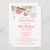 Mason Jars Vrijgezellenfeest, Baby Shower Uitnodig Kaart (Voorkant / Achterkant)