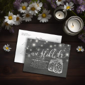 Mason Jars, we wedden nog steeds uitstel. Aankondigingskaart