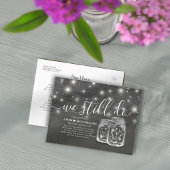 Mason Jars, we wedden nog steeds uitstel. Aankondigingskaart