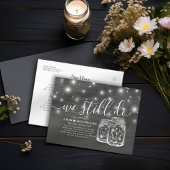 Mason Jars, we wedden nog steeds uitstel. Aankondigingskaart