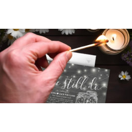 Mason Jars, we wedden nog steeds uitstel. Aankondigingskaart