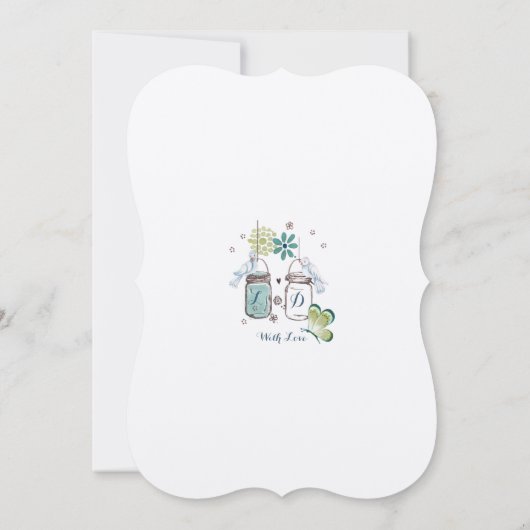 Mason Jars Wedding Invitation | Uitnodiging tot we (Achterkant)