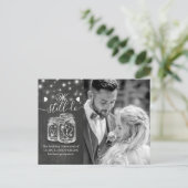 Mason Jars Wedding Postponement We doen nog steeds Aankondigingskaart (Staand voorkant)