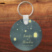 Mason Jars Zomer Nacht Sleutelhanger (Voorkant)