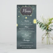 Mason Jars Zomer Nacht Trouwmenu Menu (Staand voorkant)