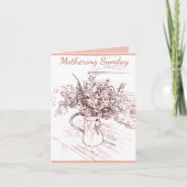 Mason Jug, Mothering Sunday Folded Wenskaart Kaart (Voorkant)