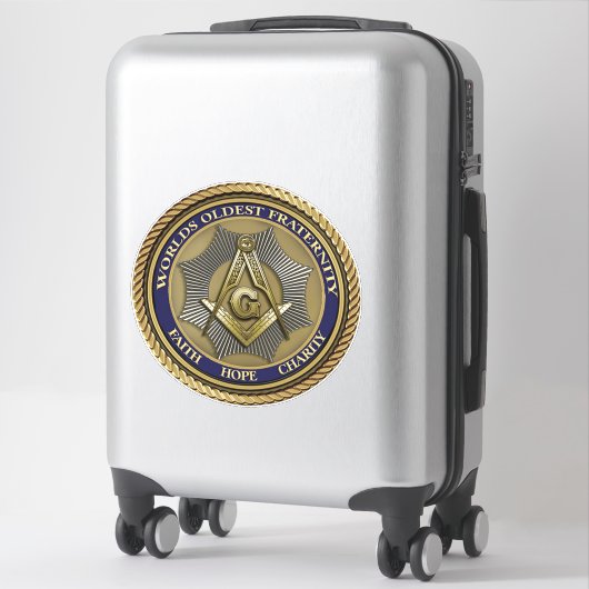 Mason Logo Masonic orde Echt Sticker (Koffer)