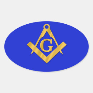 Mason - Masonic Blue Ovale Sticker