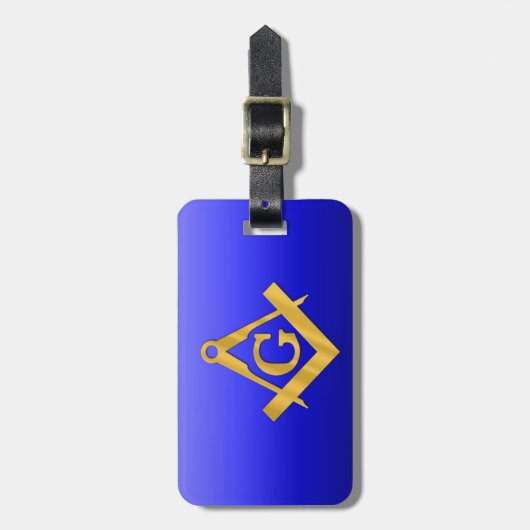 Mason Masonic met gradiëntblauw Bagagelabel (Voorkant verticaal)