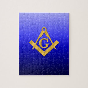 Mason Masonic met gradiëntblauw Legpuzzel