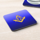 Mason Masonic met gradiëntblauw Onderzetter (Linkerzijde)