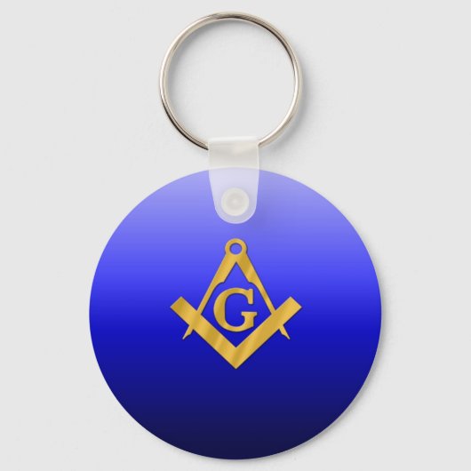 Mason Masonic met gradiëntblauw Sleutelhanger (Voorkant)