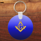Mason Masonic met gradiëntblauw Sleutelhanger (Voorkant)