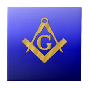 Mason Masonic met gradiëntblauw Tegeltje