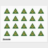 Mason Masonic over Green Sticker (Vel)