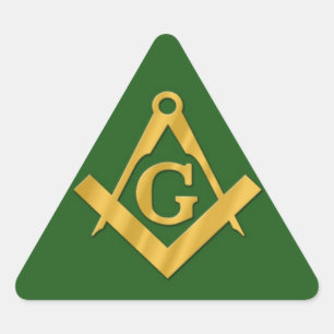 Mason Masonic over Green Sticker