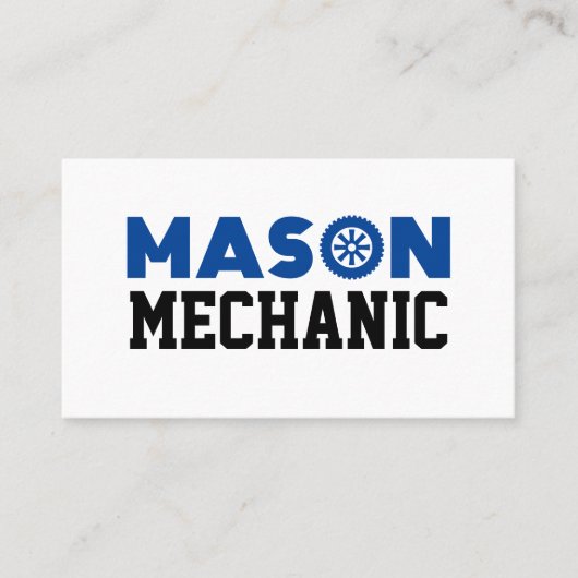 Mason Mechanic Visitekaartje (Voorkant)