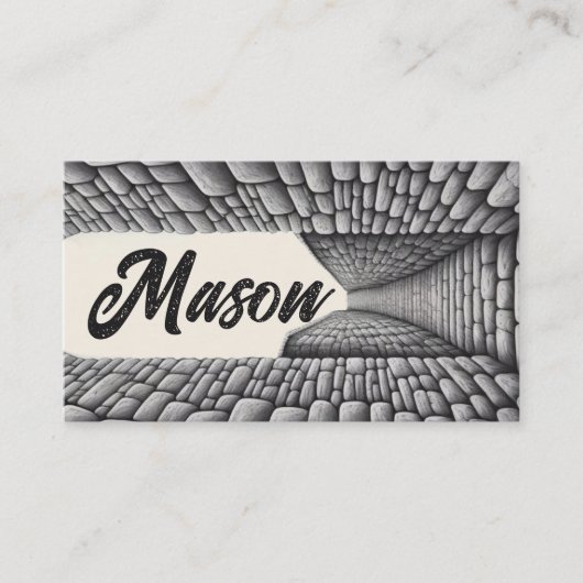 Mason metselwerk achtergrond visitekaartje (Voorkant)