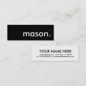 Mason. Mini Visitekaartje (Voorkant / Achterkant)