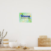 Mason Musical Name Nursery Room Poster (Keuken)