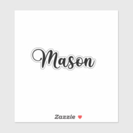 Mason Naam - Handgeschreven kalligrafie Sticker