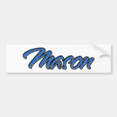 Mason Name blue Aufkleber Sticker Autoaufkleber (Voorkant)