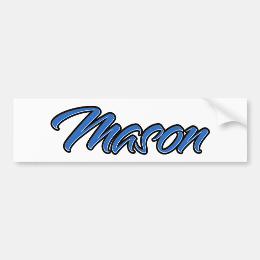 Mason Name blue Aufkleber Sticker Autoaufkleber (Voorkant)