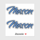 Mason Name blue Aufkleber Sticker Stickerset (Vel)