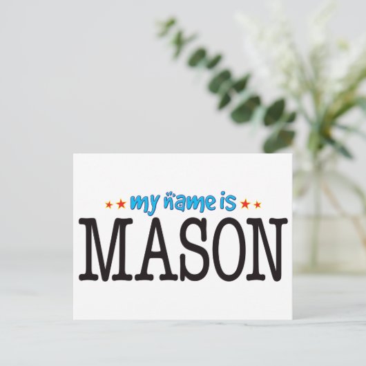 Mason Name Briefkaart (Staand voorkant)