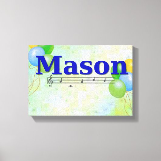 Mason Name Canvas Afdruk (Voorkant)