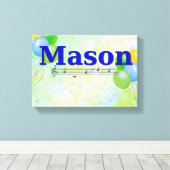 Mason Name Canvas Afdruk (Insitu (Houten vloer))